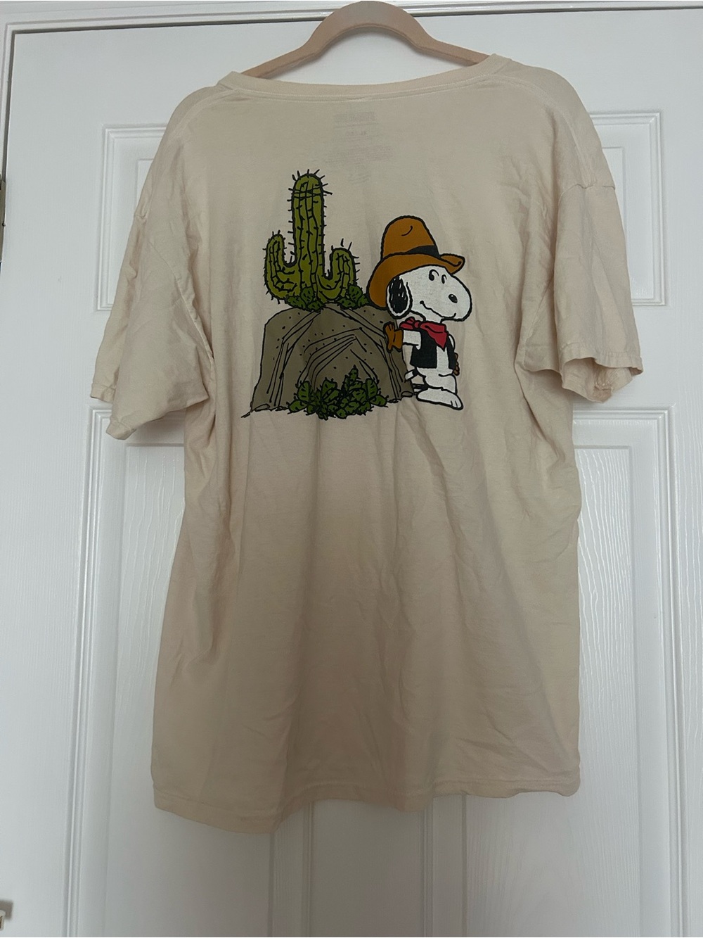 Peanuts Beige Western Snoopy Graphic Tee